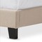 Baxton Studio Paris Modern Beige Linen Upholstered Twin Size Tufting Bed 125-6851 - alternate 3